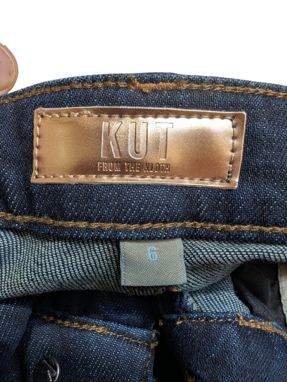 KUT From The Kloth Reese High Rise Crop Straight Leg Jeans NWT Dark Wash Size 6 - Picture 7 of 12